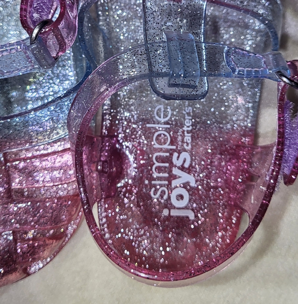 Simple Joys by Carter's Girls Kimmie Nora Jelly Sandal Set Of 2 Size 7 Toddlers - Picture 13 of 15
